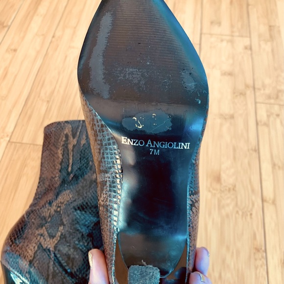 Mid-Calf Snakeskin Print Booties - Picture 6 of 6